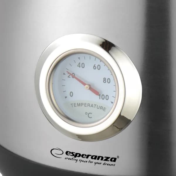 Fierbator electric Esperanza Thames EKK029 cu termometru 2200W 1.7lInox "EKK029" — miniatură
