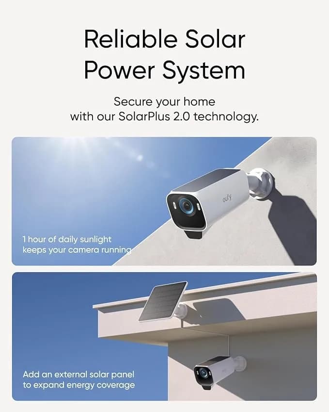 Camera supraveghere Anker "eufyCam S3 Pro", 8MP, 4K, Wi-Fi 2.4 GHz, bullet, wireless, color night vision si IR, smart AI, detectie miscare, IP67, compatibil cu HomeBase 3, "T81623W1" - 194644293888 — miniatură