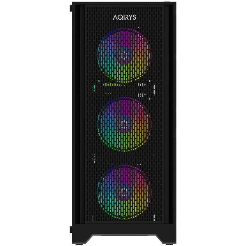 Carcasa AQIRYS Avior, RGB, Mid Tower, Black — miniatură