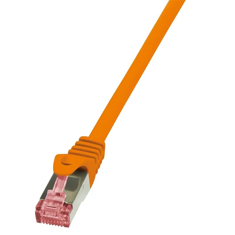PATCH CORD S/FTP LOGILINK Cat6, LSZH, cupru, 0.5 m, portocaliu, AWG27, dublu ecranat "CQ2028S"