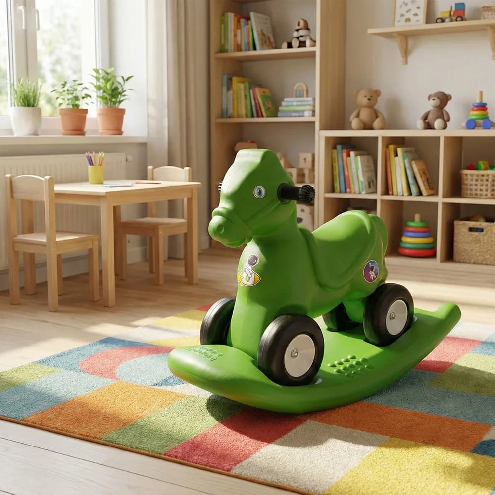 Calut balansoar 2 in 1, verde - ROBENTOYS — miniatură