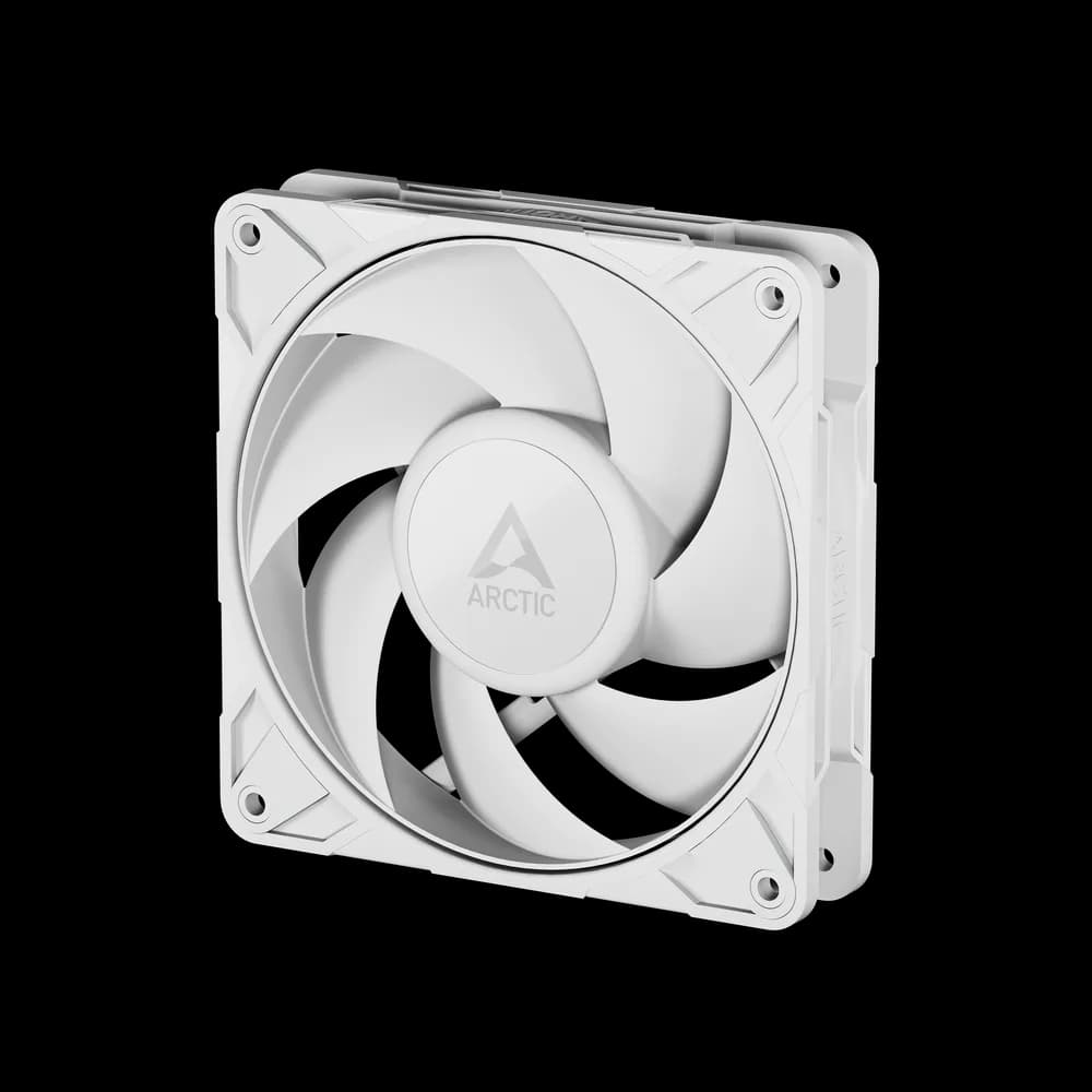 Ventilator Arctic "P12 Pro PST (White)", 120mm, 600 - 3000 RPM, FDB, 77 cfm, 4-Pin Fan Plug + 4-Pin Socket, lungime cablu 400 mm + 80 mm Daisy-Chain, alb, "ACFAN00308A" - 4895265000102 — miniatură