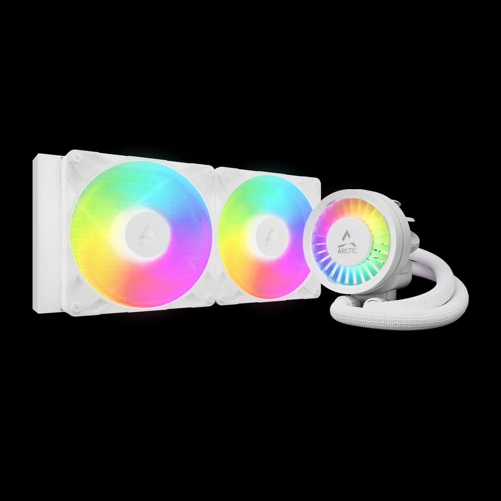 COOLER Arctic "Liquid Freezer III Pro 280 A-RGB", skt. LGA1851, LGA 1700, AM4, AM5, racire cu lichid, 2 x 140mm P14 Pro ARGB, 800 - 2800 RPM, ARGB, alb "ACFRE00187A"