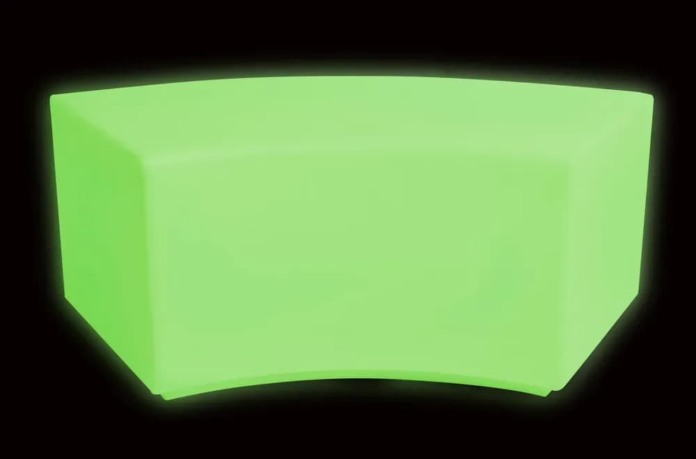 Banchetă curbată luminoasă cu schimbare de culoare — miniatură