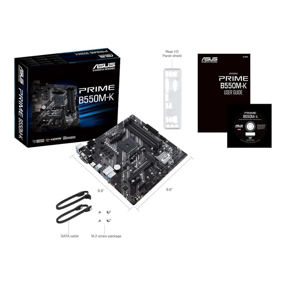 Placa de baza ASUS PRIME B550M-K, Socket AM4, DDR4, Micro-ATX — miniatură