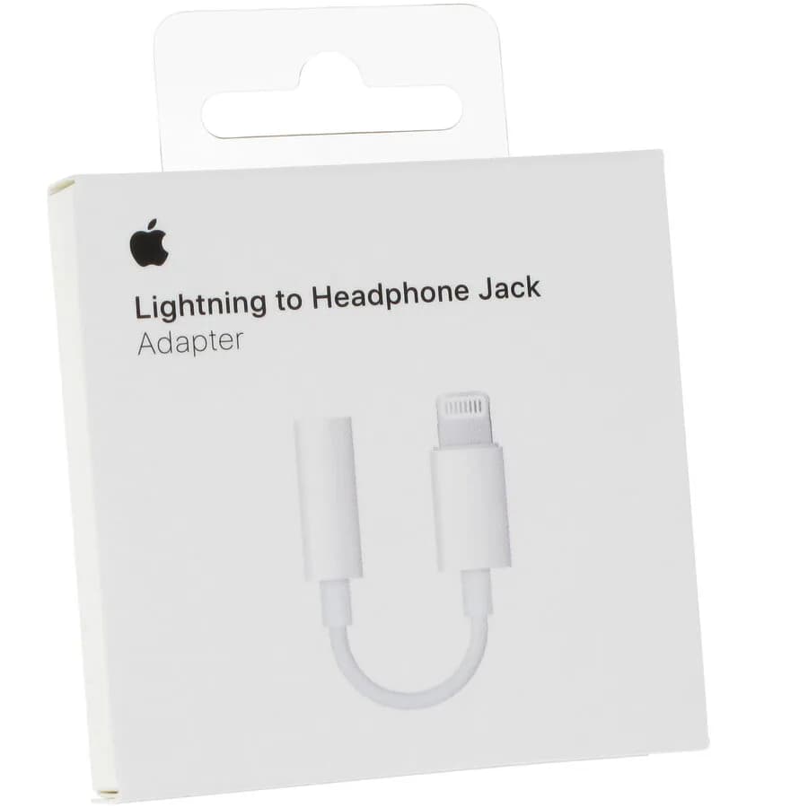 Adaptor USB smartphone Apple, Lightning (T) la Jack 3.5 mm (M), cauciuc, alb