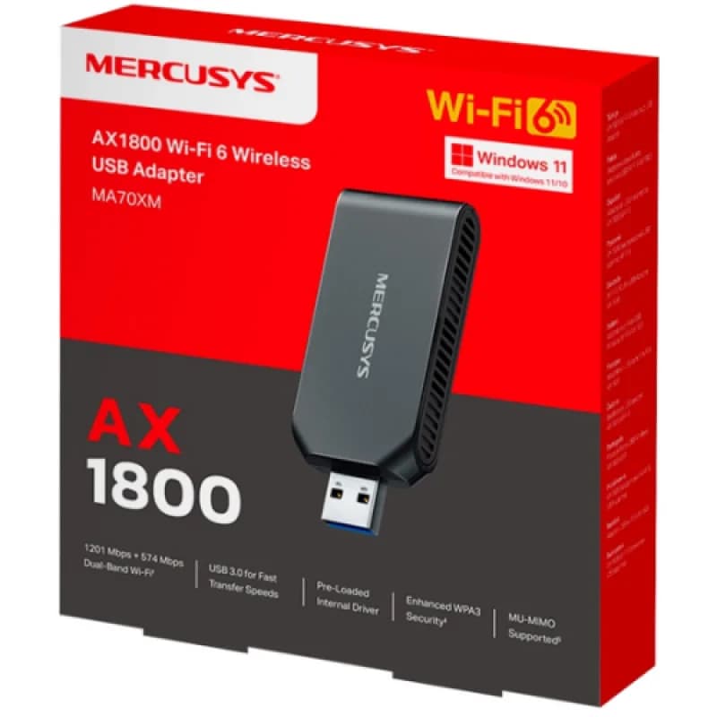 Adaptor Wireless MERCUSYS MA70XM, WIFI 6, Mesh, Dual Band