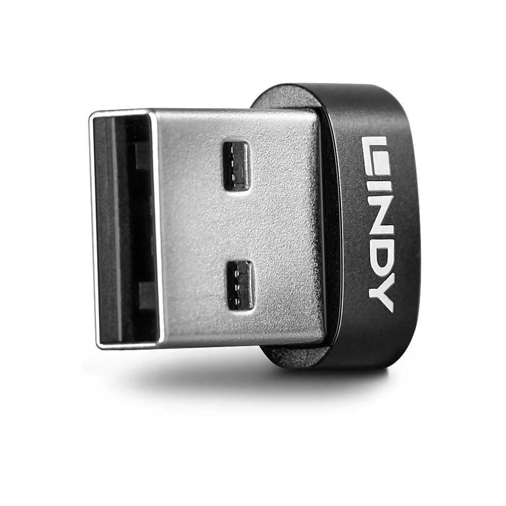 Adaptor Lindy LY-41884, USB 2.0 Type A to Type C, negru — miniatură