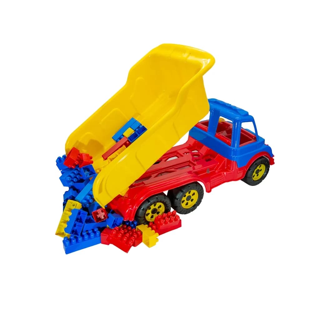 Camion plastic 60 cm + 80 cuburi - ROBENTOYS — miniatură