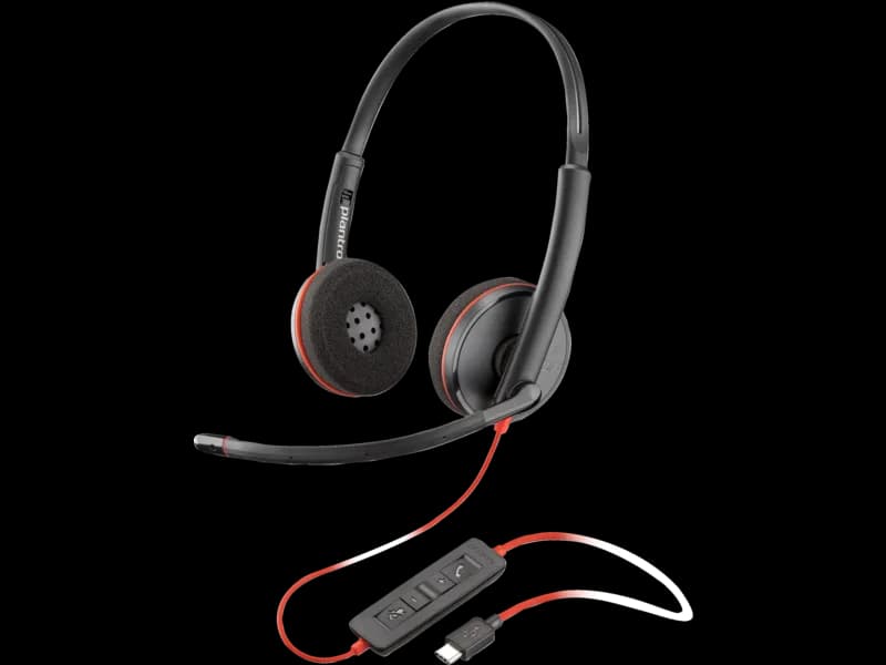 Poly Blackwire 3220 Stereo USB-C Headset +USB-C/A Adapter (Bulk) "8X228A6"