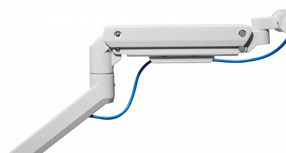 Suport monitor Serioux MM69-C012, compatibilitate dimensiune ecran 17"-49", arc cu gaz, greutate maximă suportata: (per ecran): 2~20 kg, VESA: 75x75, 100x100, inclinare: +50°~-20°, pivotare: +90°~-90°, rotația ecranului: +180°~-180°, instalare: clemă, grommet,alb — miniatură