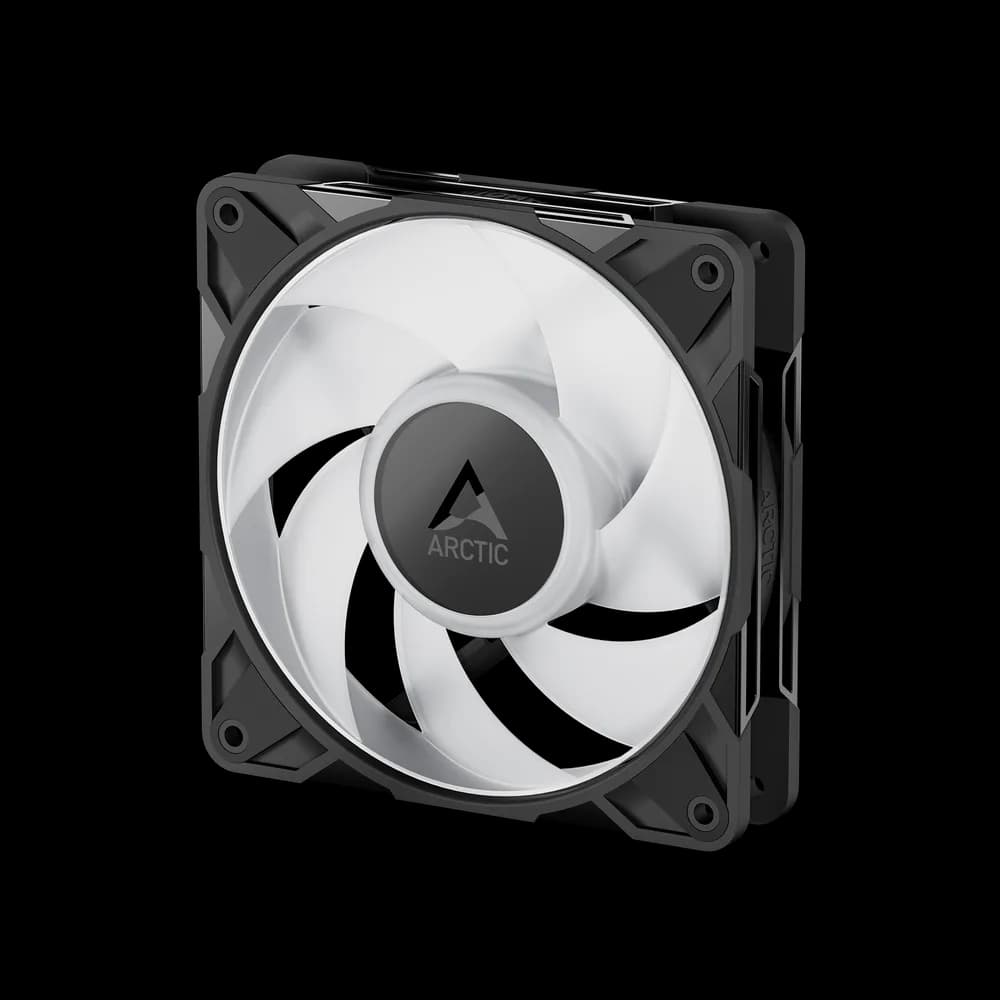 Set 3 ventilatoare Arctic "P12 Pro A-RGB LN - 3 Pack", 120mm, 450 - 2000 RPM, FDB, 49 cfm, 4-Pin Fan Plug + 4-Pin Socket/3-Pin A-RGB Plug + 3-Pin Socket, negru, "ACFAN00347A" — miniatură
