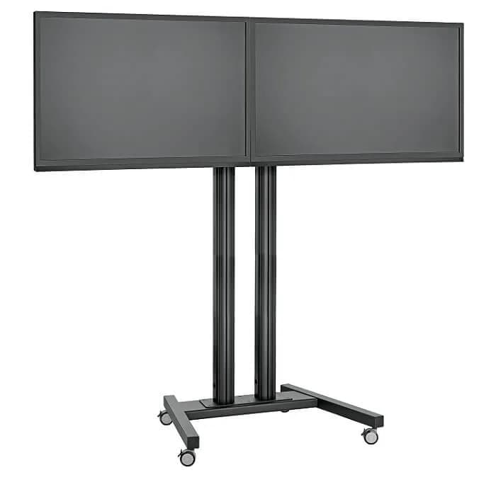 Stand TV mobil Vogels pentru podea SidebySide (Negru sau Gri)