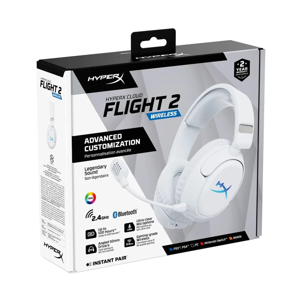 HyperX Cloud Flight 2 WL WHT GAM HS "B5VC5AA" — miniatură