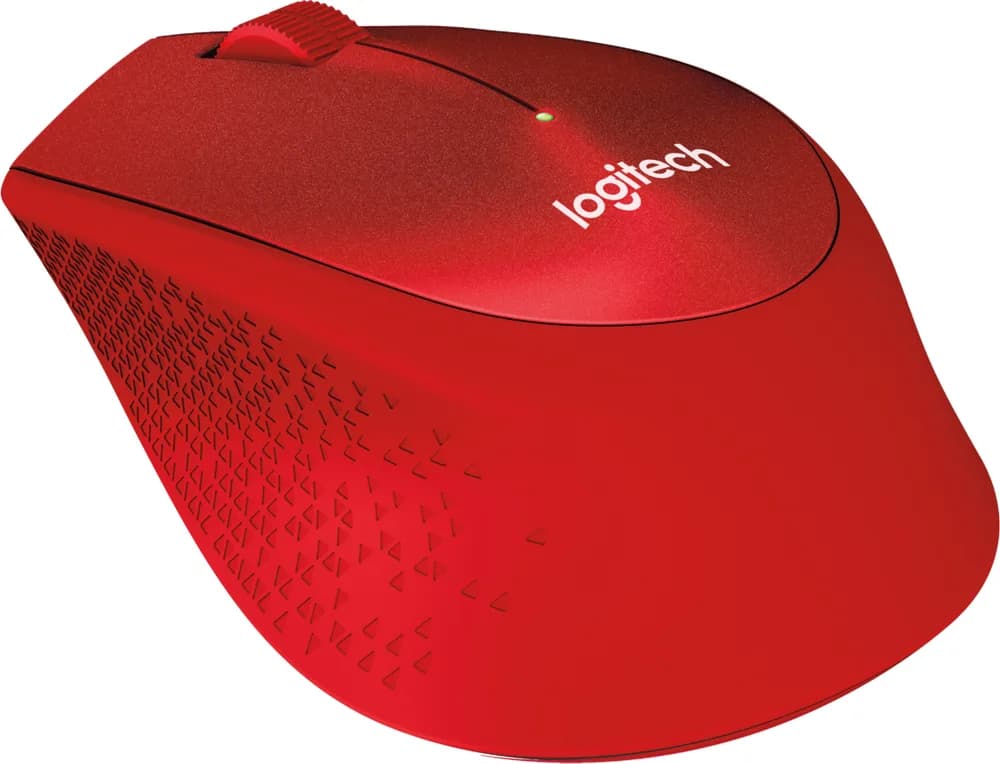 MOUSE LOGITECH, "M330 Silent", PC sau NB, wireless, 2.4GHz, optic, 1000 dpi, butoane/scroll 3/1, rosu, "910-004911" — miniatură