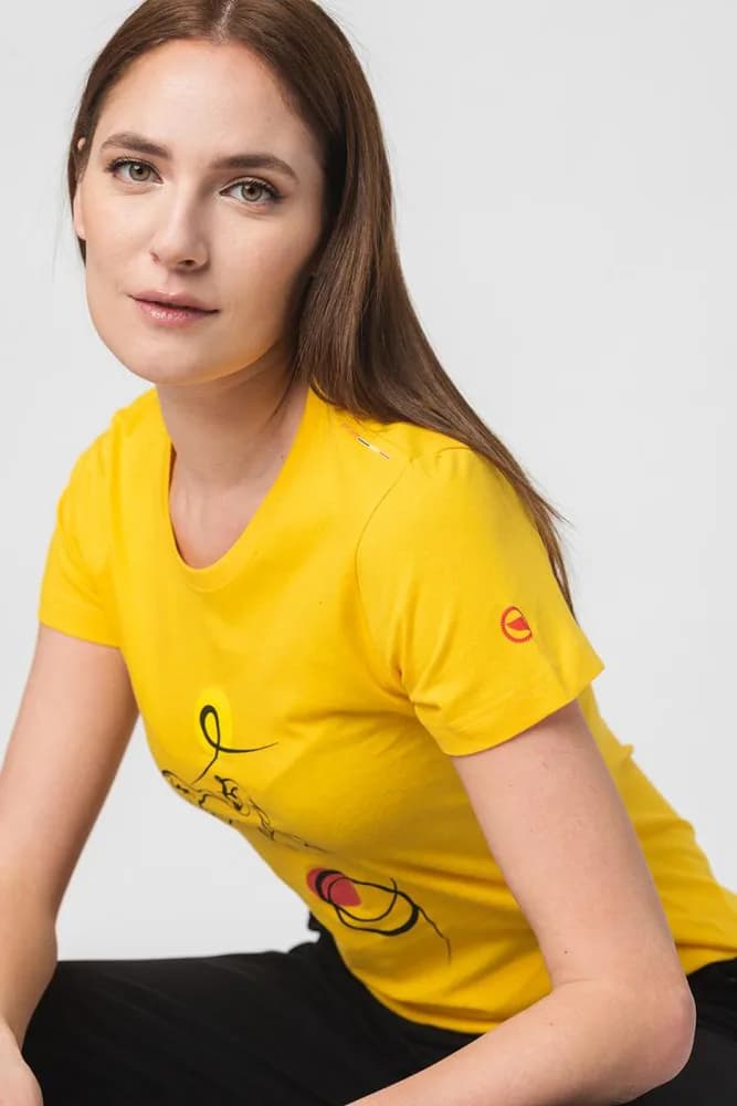 TSHIRT CASUAL F CAL PEGAS YELLOW-S — miniatură