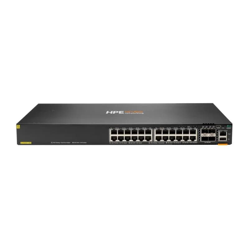 HPE Aruba Networking CX 6200F 24G Class4 PoE 4SFP+ 370W Switch — miniatură