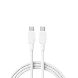 Cablu alimentare si date Anker, USB Type-C (T) la USB Type-C (T), 0.9m, 480 Mbps, 240W, braided, alb, "A81D5H21" -0194644173524