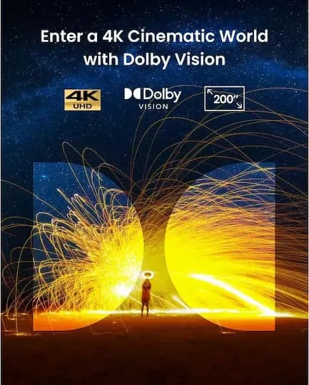 Proiector smart portabil Anker, NEBULA Cosmos 4K SE, DLP, 1800 ANSI lumeni, auto-focus,BTH, difuzor 2x15W, 3840x2160, HDMI, USB-A, audio, negru | gri, "D2342211" - 0194644056506 — miniatură