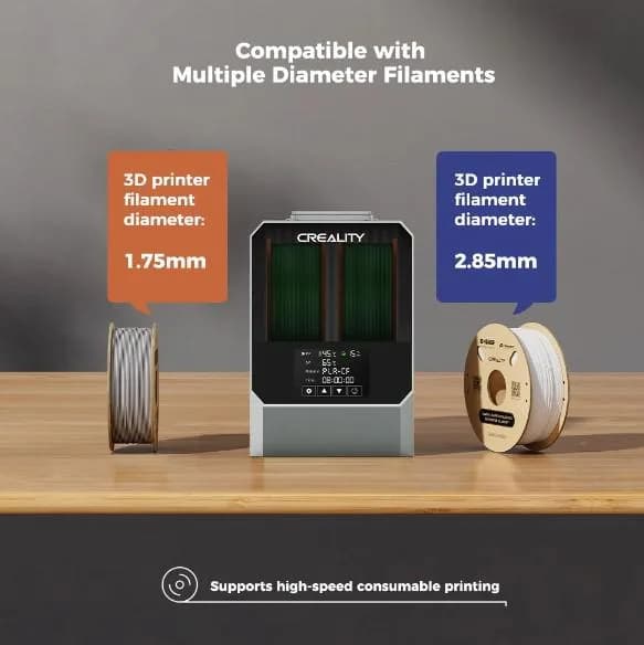 CREALITY 3D SPACE PI PLUS FILAMENT DRYER, Dimensiuni: 343X226X300MM, Greutate: 1.9kg, Culoare: Space Grey, putere: 160W, Perioada incalzire:0-48h, temperatura: 45-70 grade Celsius, Compatibilitate filament: 1.75mm, 2.85mm, PLA, TPU, PP, ABS, ASA, PETG, PC, PA, PET, PLA-CF, PETG-CF, PA-CF — miniatură