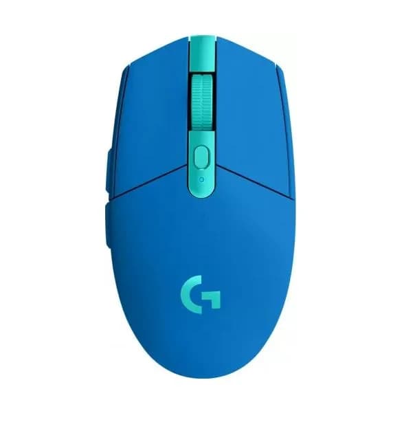 MOUSE LOGITECH, "G305 Lightspeed", gaming, wireless, 2.4GHz, optic, 12000 dpi, butoane/scroll 6/1, buton selectare viteza, albastru, "910-006014" — miniatură