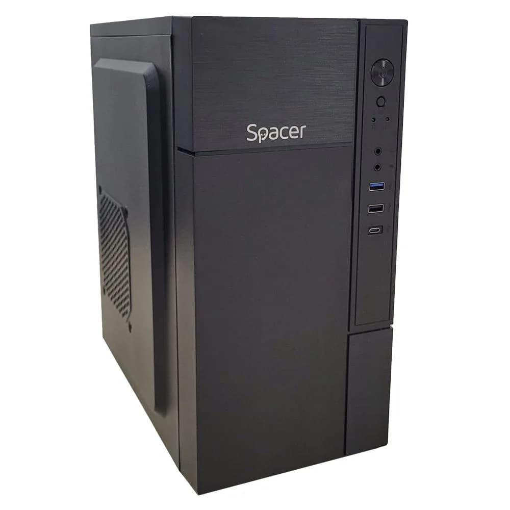 Carcasa SPACER Mini Tower, Mini Tower, Black — miniatură