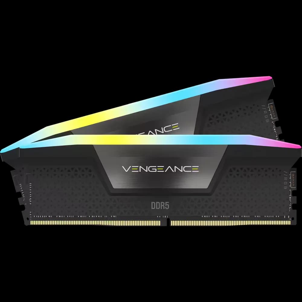 VENGEANCE RGB 64GB (2x32GB) DDR5 DRAM 6000MHz C40 Memory Kit - Black "CMH64GX5M2B6000Z40" — miniatură