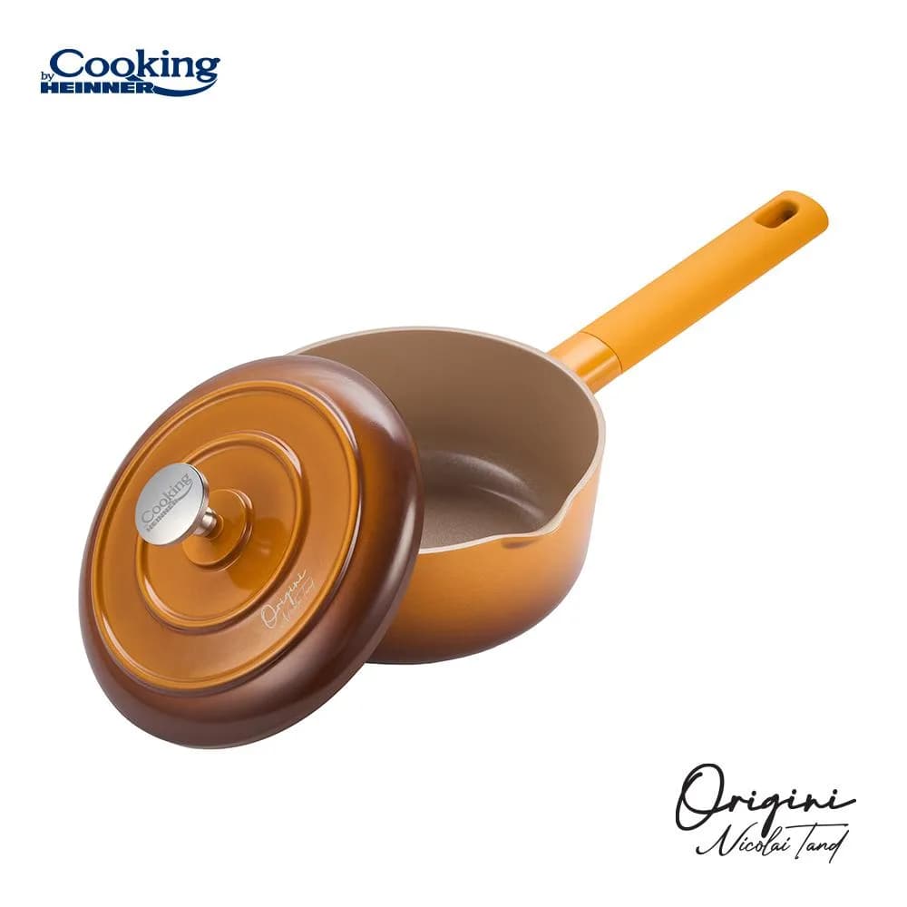 CASEROLA ALUMINIU TURNAT + CAPAC 18x8.5 CM, 1.8 L, NICOLAI TAND, ORIGINI, COOKING BY HEINNER — miniatură