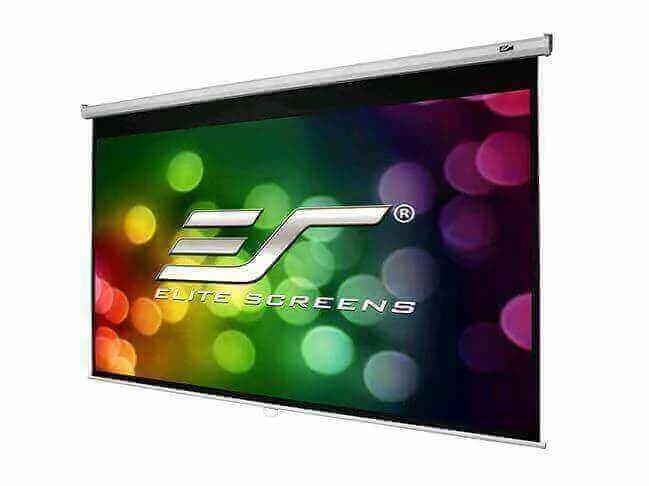 Ecran proiectie manual, perete/tavan, 266 x 150 cm, Elitescreens M120XWH2-E24 , format 16:9, 60 cm black drop