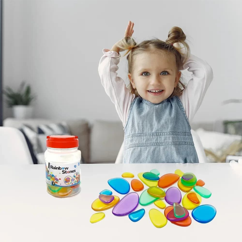 Pietricele Acrilice Colorate (30 buc.) — miniatură