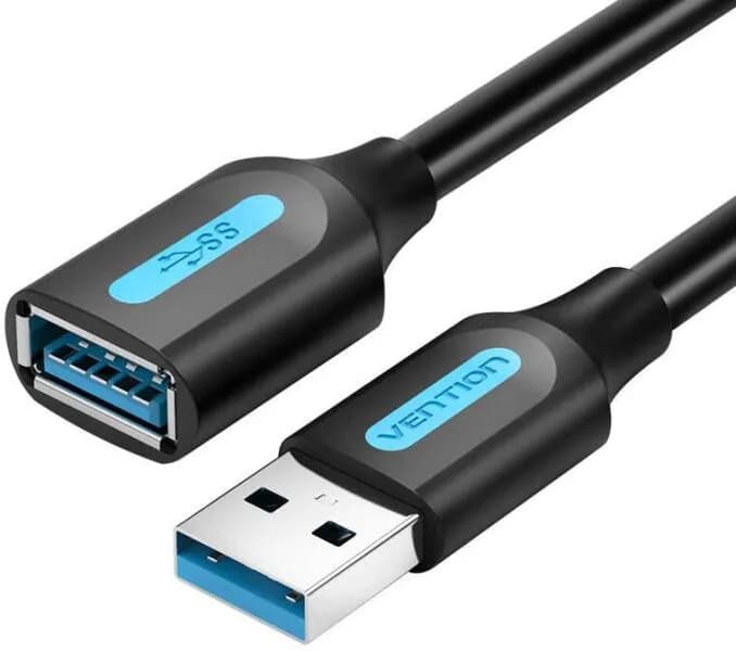 Cablu USB prelungitor Vention, USB 3.0 A (T) la USB 3.0 A (M), 5m, PVC, negru, "CBHBJ" -6922794779938