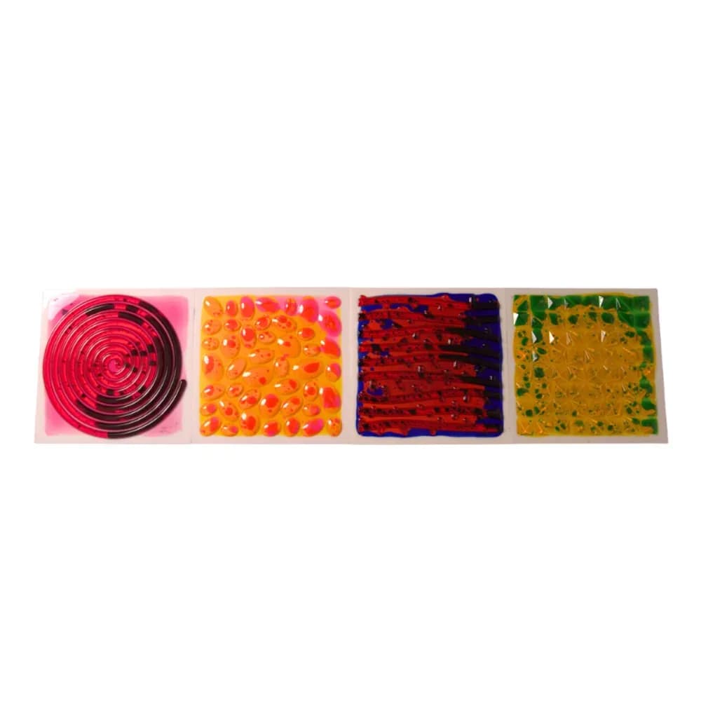 Plăci Senzoriale Texturate cu Lichid pentru Masaj Set de 4 – 30cm — miniatură
