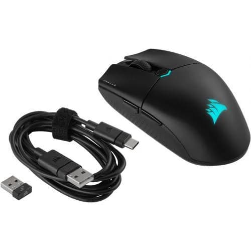 Mouse Gaming Wireless Corsair KATAR ELITE Wireless, 26000 DPI, Negru — miniatură