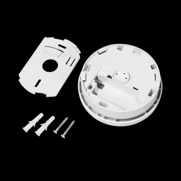 DETECTOR de fum LOGILINK, montare tavan/ perete, senzor: fotoelectric, alarma 85 dB, buton test, baterie 9V inlocuibila, alb "SC0015" — miniatură