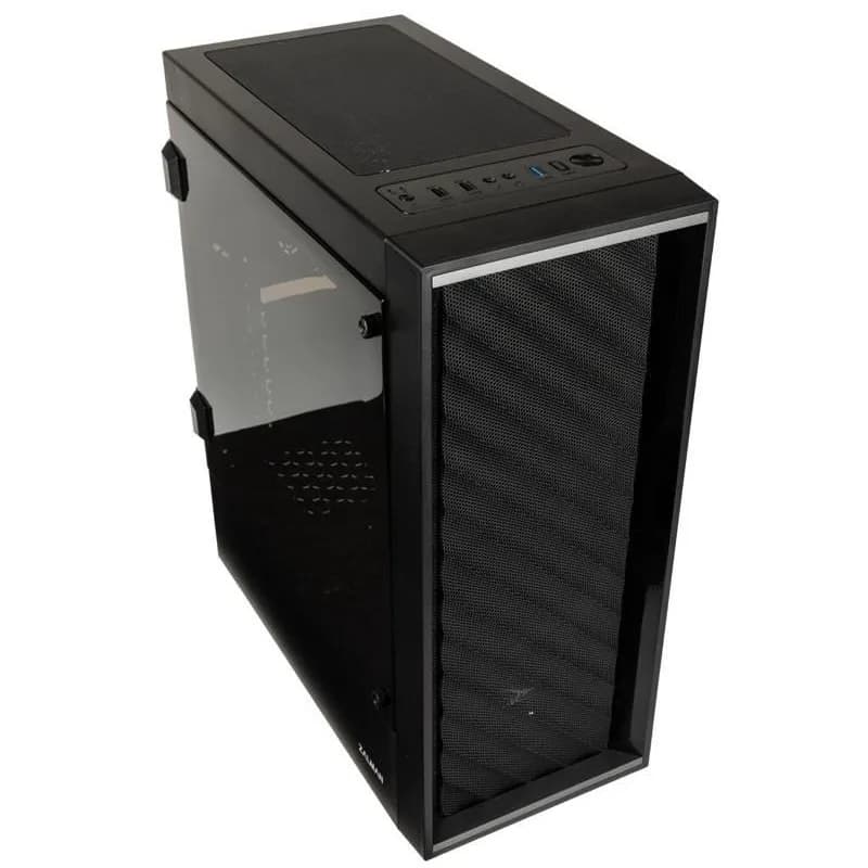 CARCASA Zalman "T7", middle tower, office, fara sursa, suporta 8xfan, 2xfan inclus, USB 3.1 gen1 x 2, USB 2.0 x 1, audio+mic, 7 sloturi expansiune, negru, "T7" — miniatură