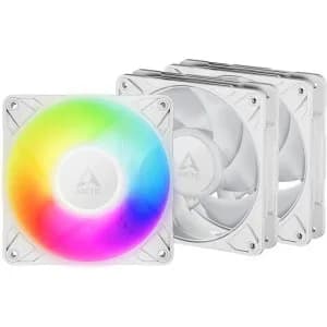 Set 3 ventilatoare Arctic "P12 Pro A-RGB (White) - 3 Pack", 120mm, 600 - 3000 RPM, FDB, 77 cfm, 4-Pin Fan Plug + 4-Pin Socket, lungime cablu 400 mm + 80 mm Daisy-Chain, alb, "ACFAN00326A" - 4895265000683