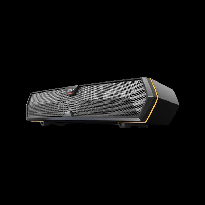 BOXE EDIFIER Gaming desktop, RMS: 5W (2.5W + 2.5W), Bluetooth 5.3, USB-A, RGB, sound card/ mic, dim. 485x70x80mm, black, "MG300-BK" — miniatură