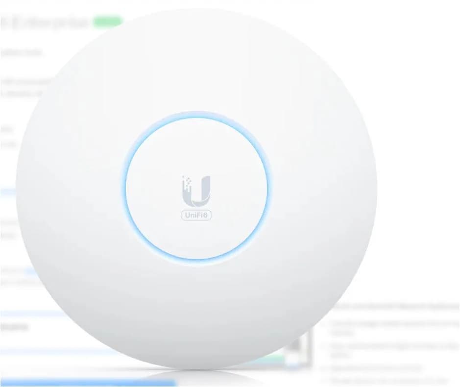UBIQUITI Unifi6 Enterprise Access Point, U6-ENTERPRISE, Tri-Band WIFI6, 2.4 GHz 573.5 Mbp, antenna 3.2dbi, 5 GHz 4.8 Gbps, antenna 5.3dbi, 6 Ghz 4.8Gpbs , antenna 6dbi, standard wireless: 802.11a/b/g WiFi 4/WiFi 5/WiFi 6/WiFi 6E, 600+ clienti, interfa management- Bluetooth,retea, alimentare:POE,