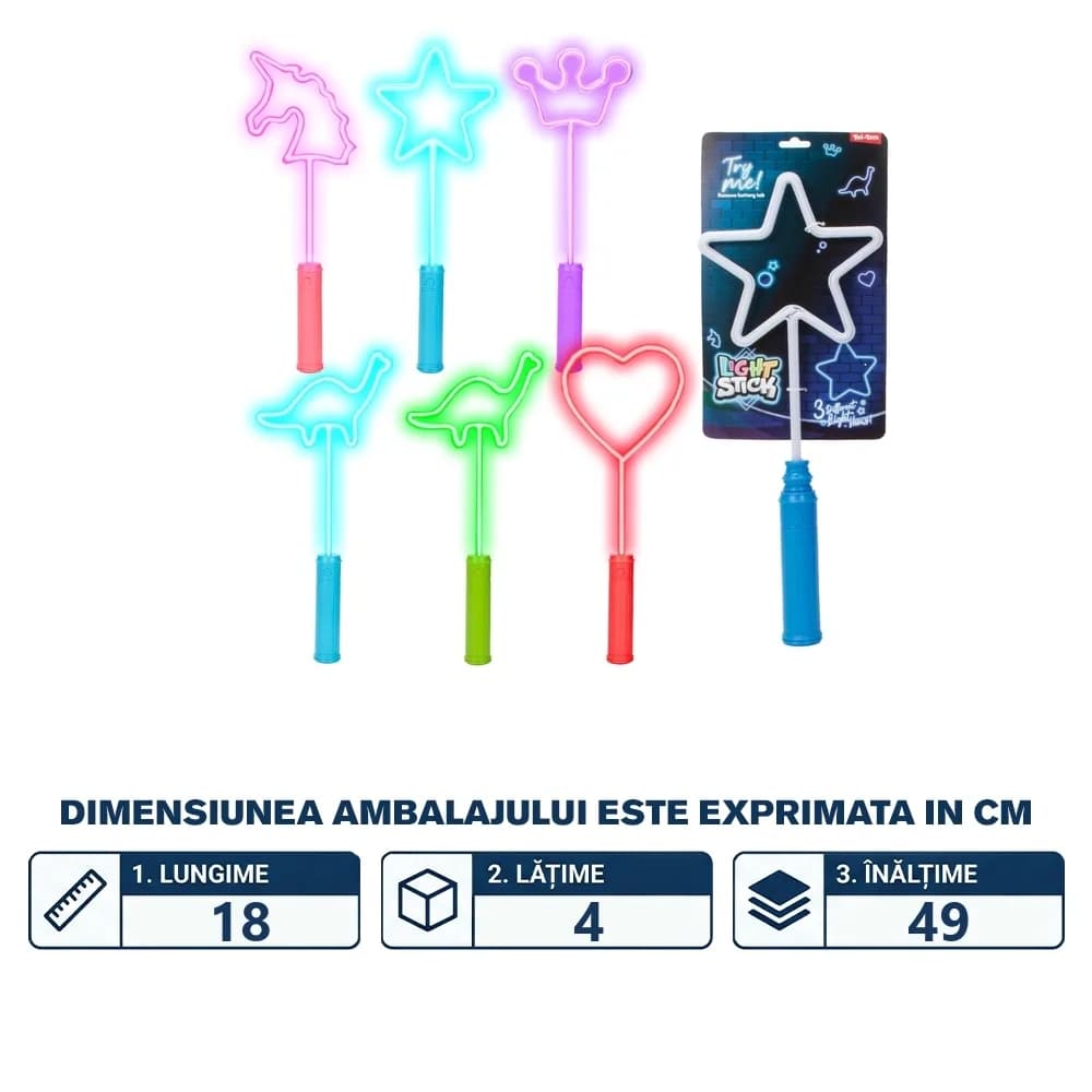 Stick cu lumina fosforescent, diverse modele - Toi-Toys — miniatură