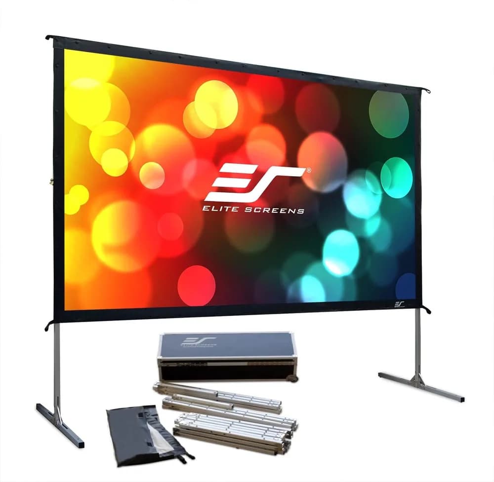 Ecran proiectie portabil, de podea, 442 x 249 cm, EliteScreens QuickStand Fast Fold Pro Q200H1, Format 16:9