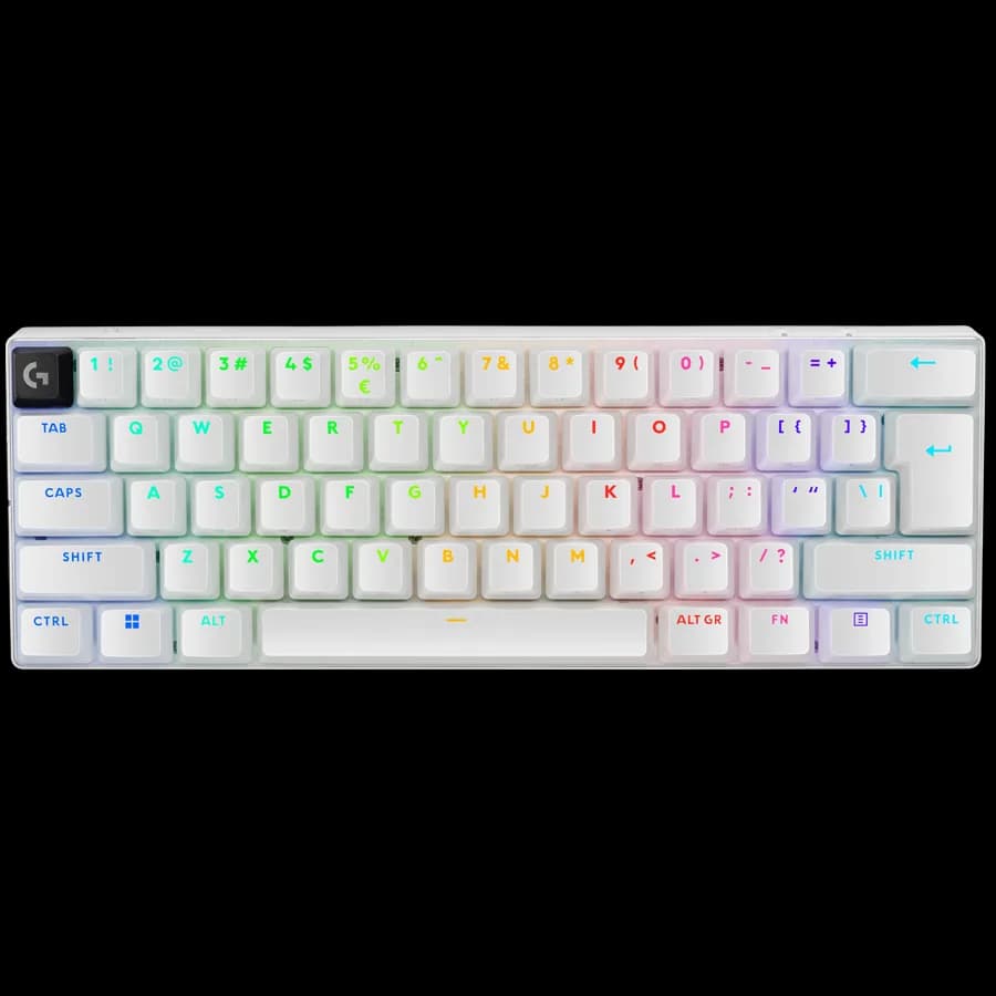 LOGITECH G PRO X 60 LIGHTSPEED Wireless Gaming Keyboard (Tactile) - WHITE - US INTL - 2.4GHZ/BT - EMEA28-935 - TACTILE SWITCH "920-011930"
