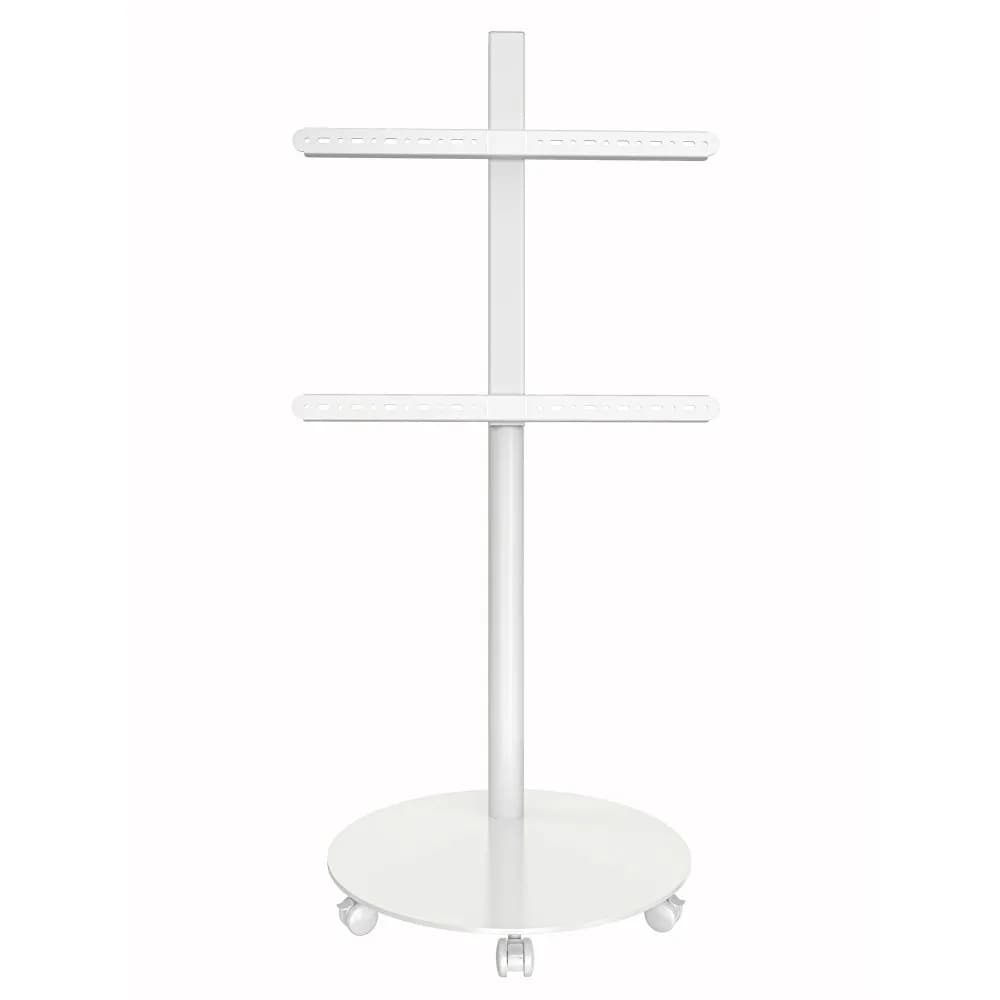 Stand TV mobil pe roti, reglabil, 32-70 inch(81cm-178cm), baza rotunda, capacitate sustinere 45KG, Alb, Techly, ICA-TR102W "ICA-TR102W"