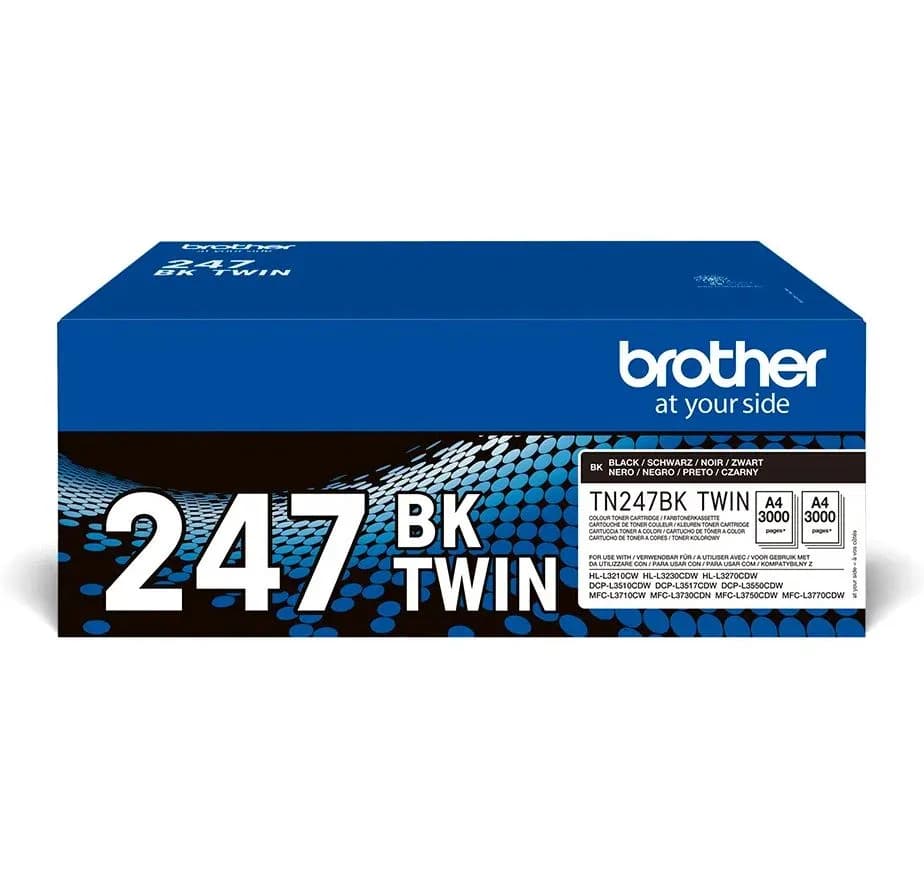 Dual-Pack Original Brother Black, TN247BKTWIN, pentru HL-L3210|L3270|DCP-L3510|L3550|MFC-L3730|L3770, 3K, "TN247BKTWIN"