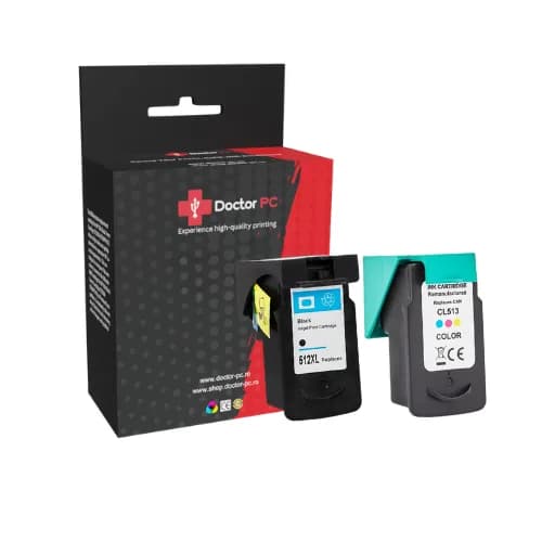 Set 2 Cartuse PG-512BK CL-513 Color 800 Pagini Compatibile Canon Pixma IP 2700 / MP 230 /MP 235 / MP 240 / MP 250 / MP 260 / MP 270 /MP 282 / MP 480 /