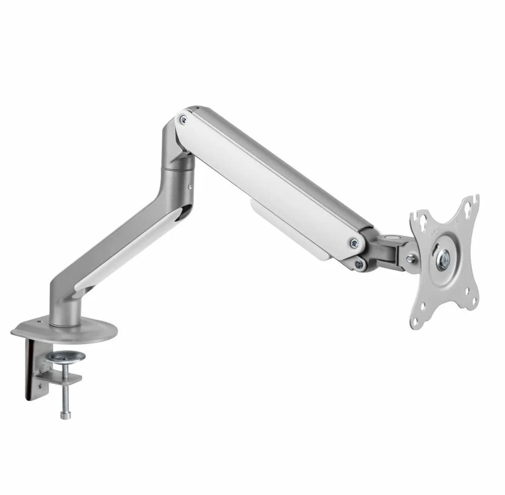 Suport monitor Serioux MM63-C012, compatibilitate dimensiune ecran 17"-32", greutate maximă suportata: (per ecran): 2~9kg, VESA: 75x75, 100x100, inclinare: +55°~-55°, pivotare: +90°~-90°, rotația ecranului: + 180°~-180°, instalare: clemă, grommet — miniatură