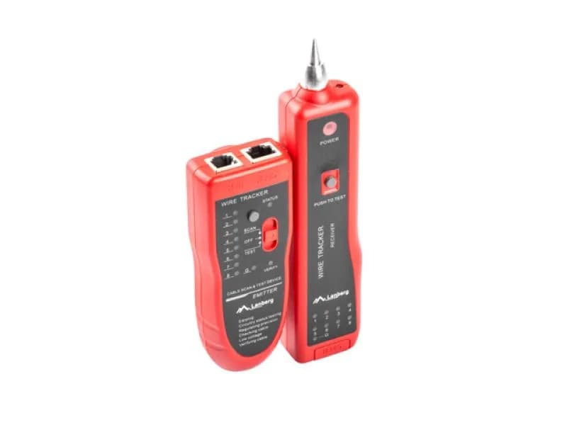 NETWORK LAN TESTER RJ45, RJ12, RJ11, COAXIAL CABLE WITH WIRE TRACKER AND IDENTIFIER LANBERG