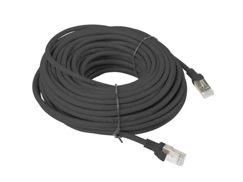 Patch cord Cat.6 UTP 20 m negru, Fluke Passed