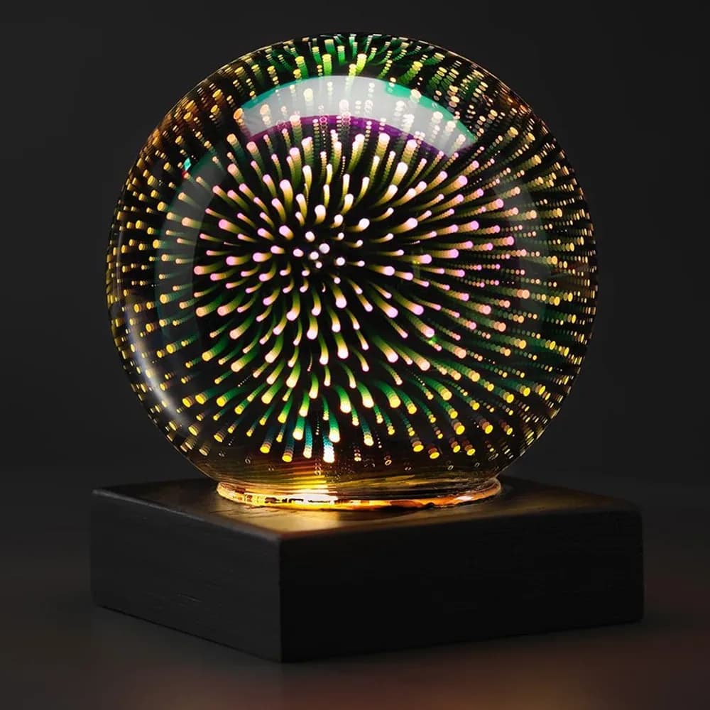 Lampă de Veghe Senzorială cu LED, Bilă cu Fibre – 12cm