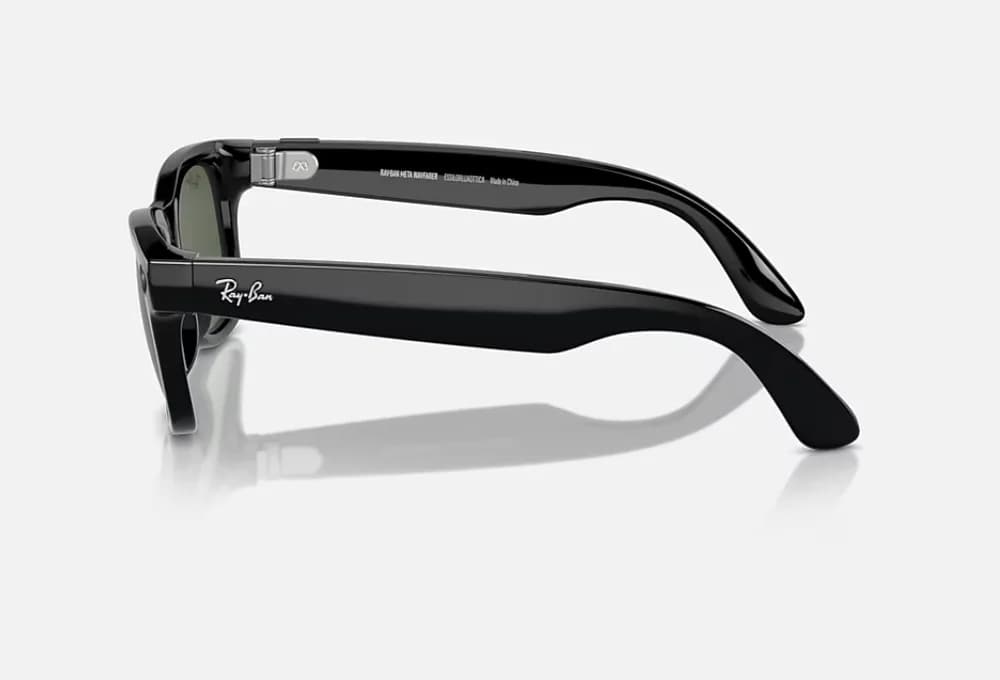 Ray-Ban Meta Wayfarer AI Glasses Shiny Black/G-15 Green — miniatură