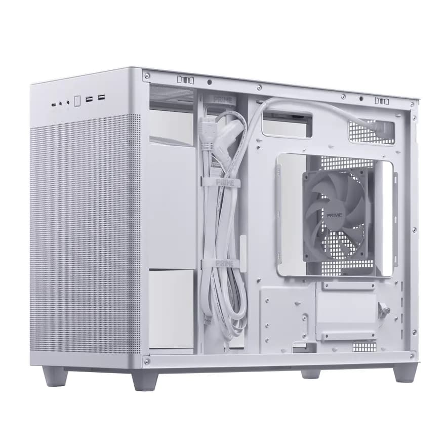 Carcasa ASUS AP201 PRIME CASE TG WHITE, Mini Tower, White — miniatură